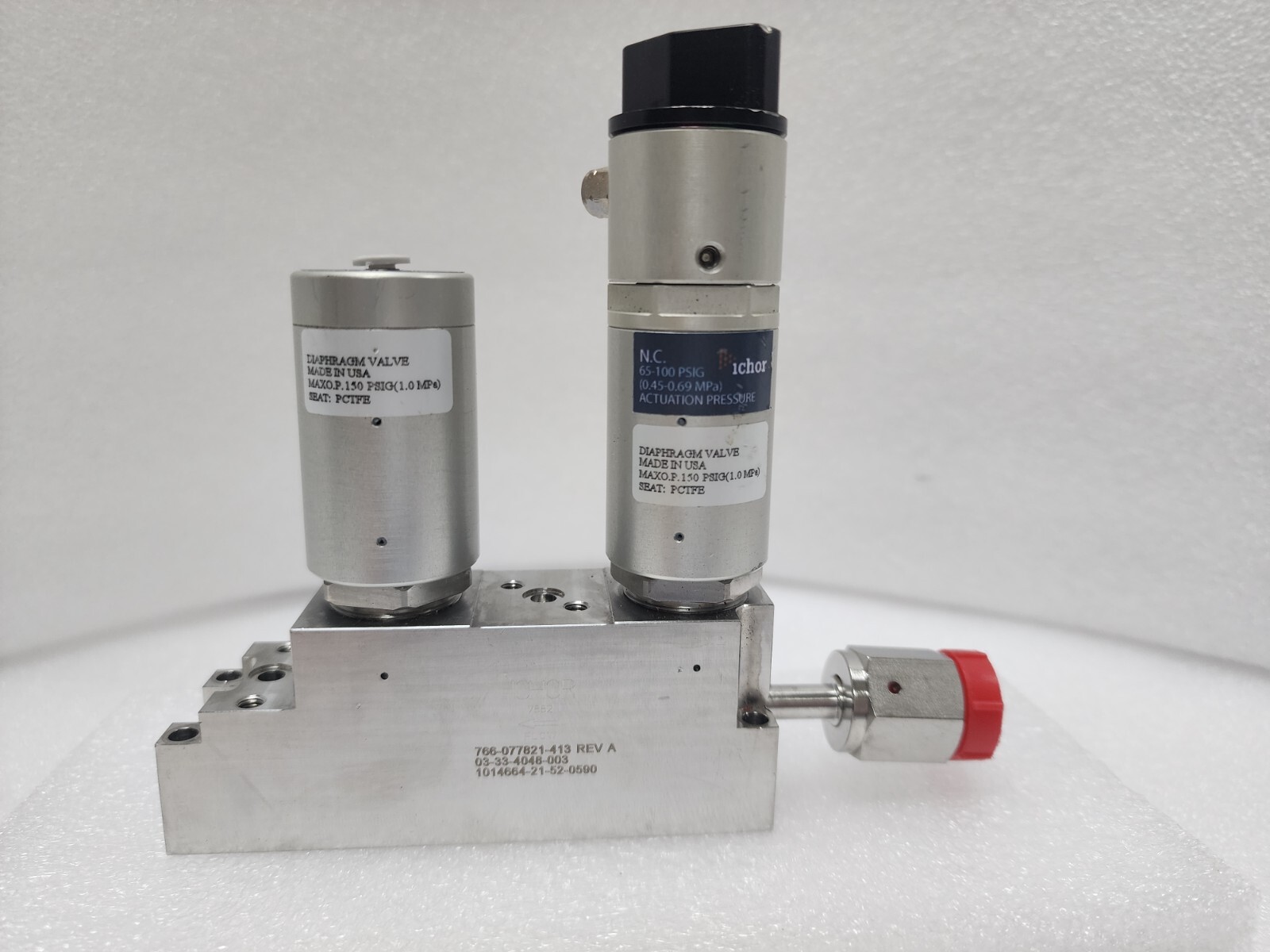 Ichor, Lam Research 766-077821-413 Rev A, Diaphragm Valve, 0.45-0.69 Mpa,Used,