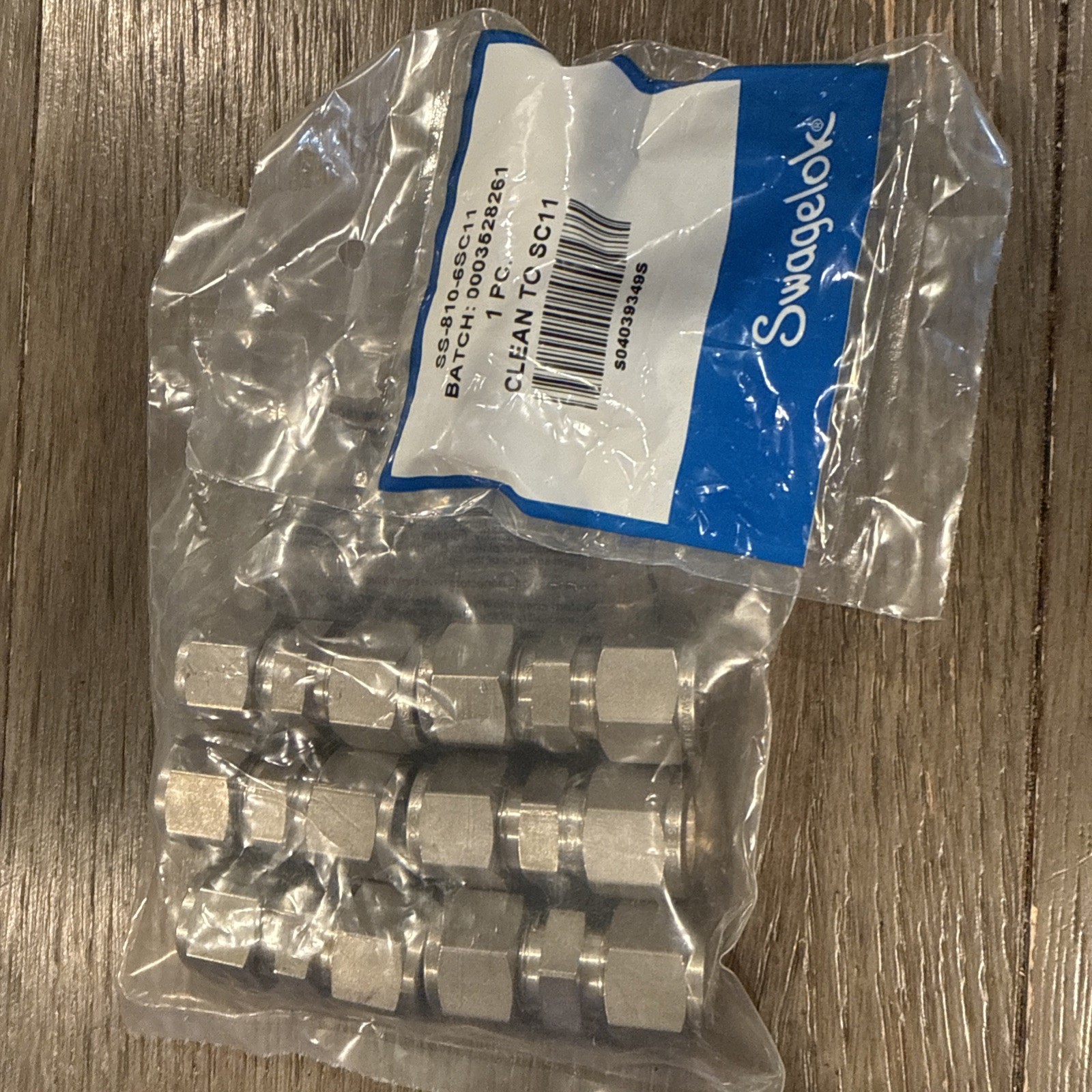 SWAGELOK UNION 1/2″ SS-810-6SC11, LOT OF 7!!