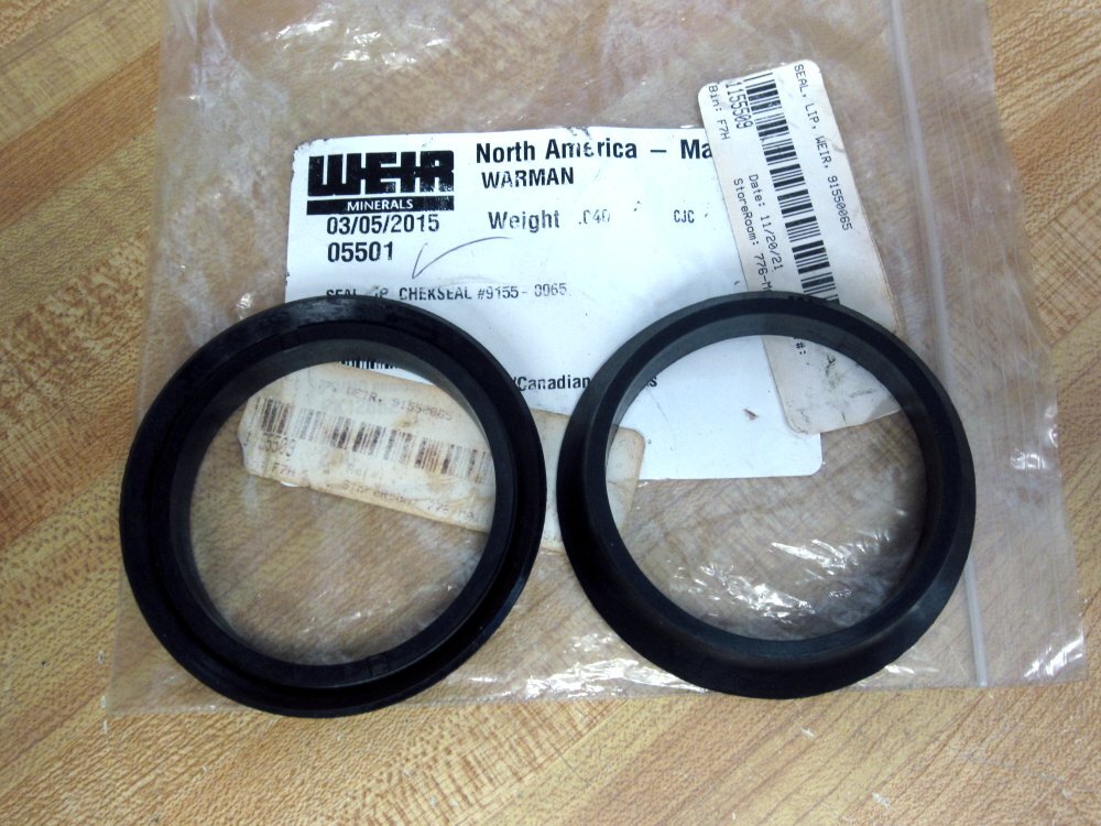 Weir Minerals 9155-0065 Lip Seal 91550065 (Pack of 2)