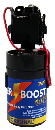 Supco 3W3 208-277VAC 4-5HP 3-Wire Mech Potential Relay/Start Cap Combo