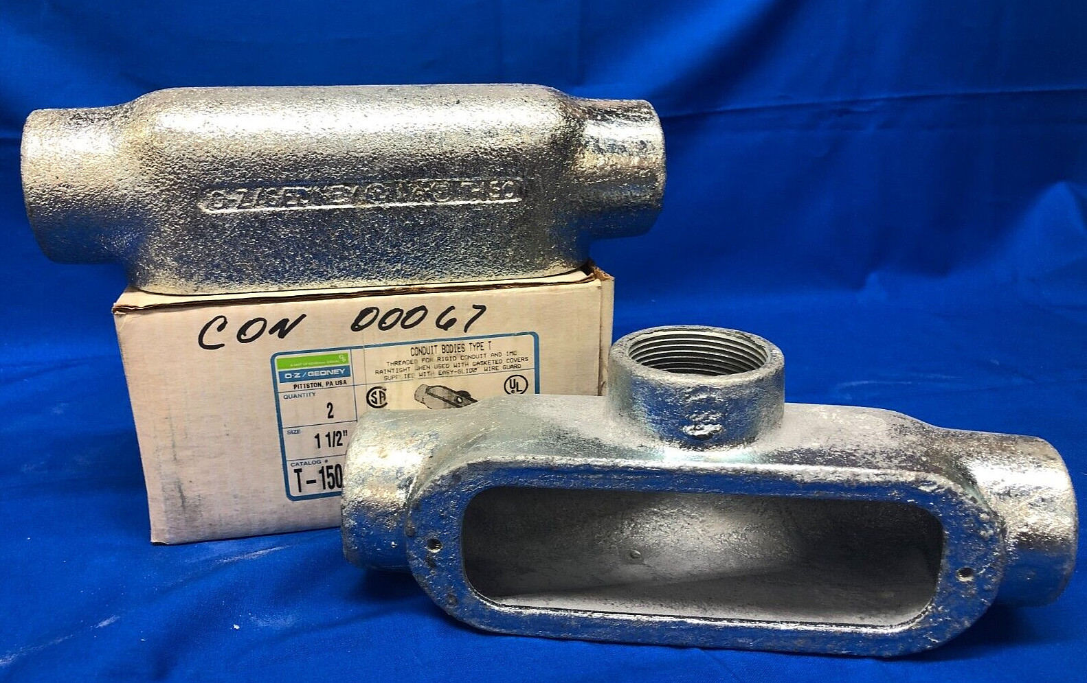 OZ GEDNEY 1 1/2″ CONDUIT BODY T-150G **LOT OF 2**