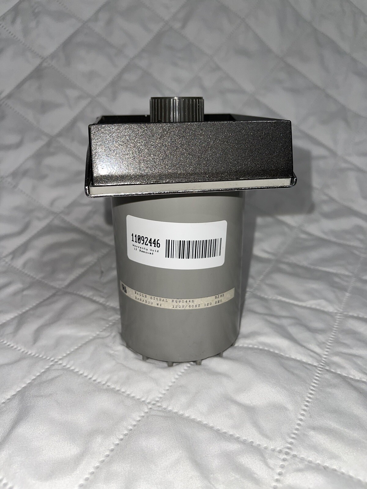 Eagle Signal HQ904A6 120V 60HZ 100 SEC BARABOO WI REPEAT CYCLE PERCENTAGE TIMER