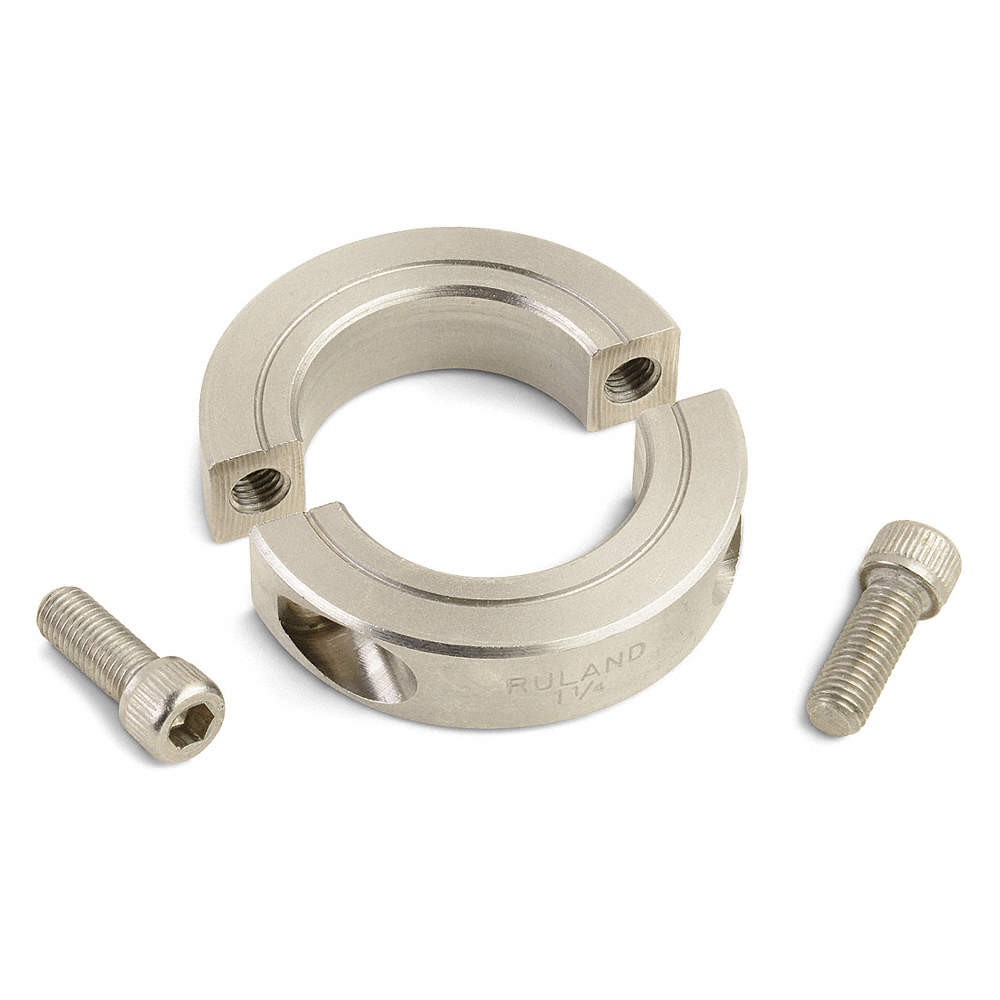RULAND MANUFACTURING SP-23-SS Shaft Collar,Clamp,2Pc,1-7/16 In,303 SS 2APG8