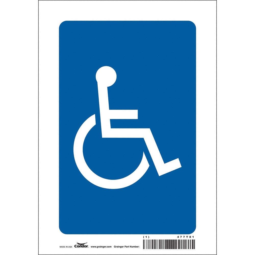 CONDOR 477T81 Safety Sign,10 inx7 in,Vinyl 477T81