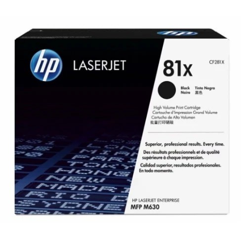HP 81X CF281X Genuine Black High Yield LaserJet Toner Cartridge M605 M606 M630