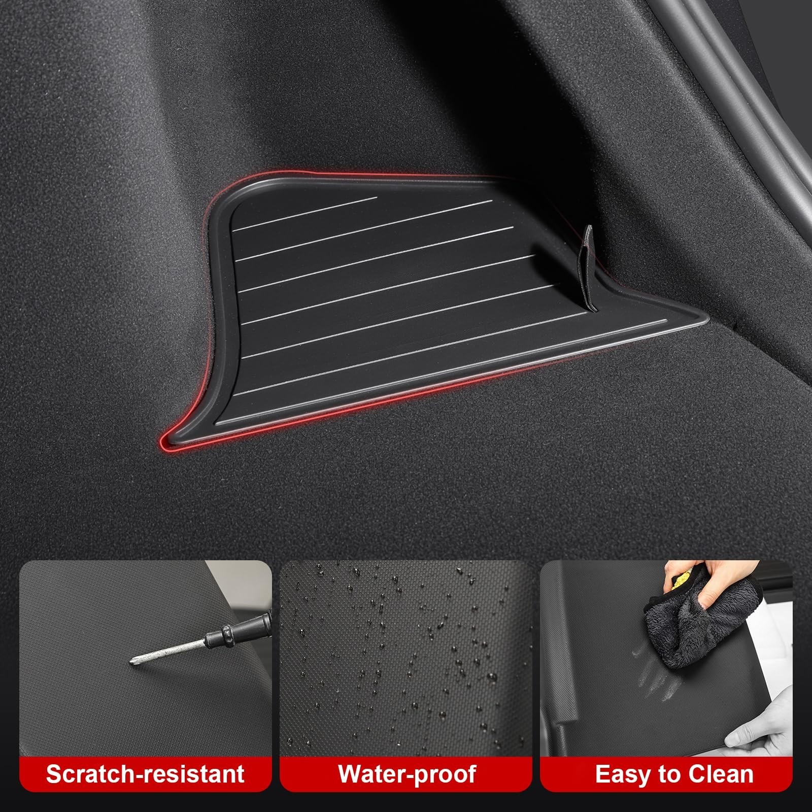 Topfit Trunk Storage Bins for Tesla Model Y Juniper, TPE Organizers with Carp…