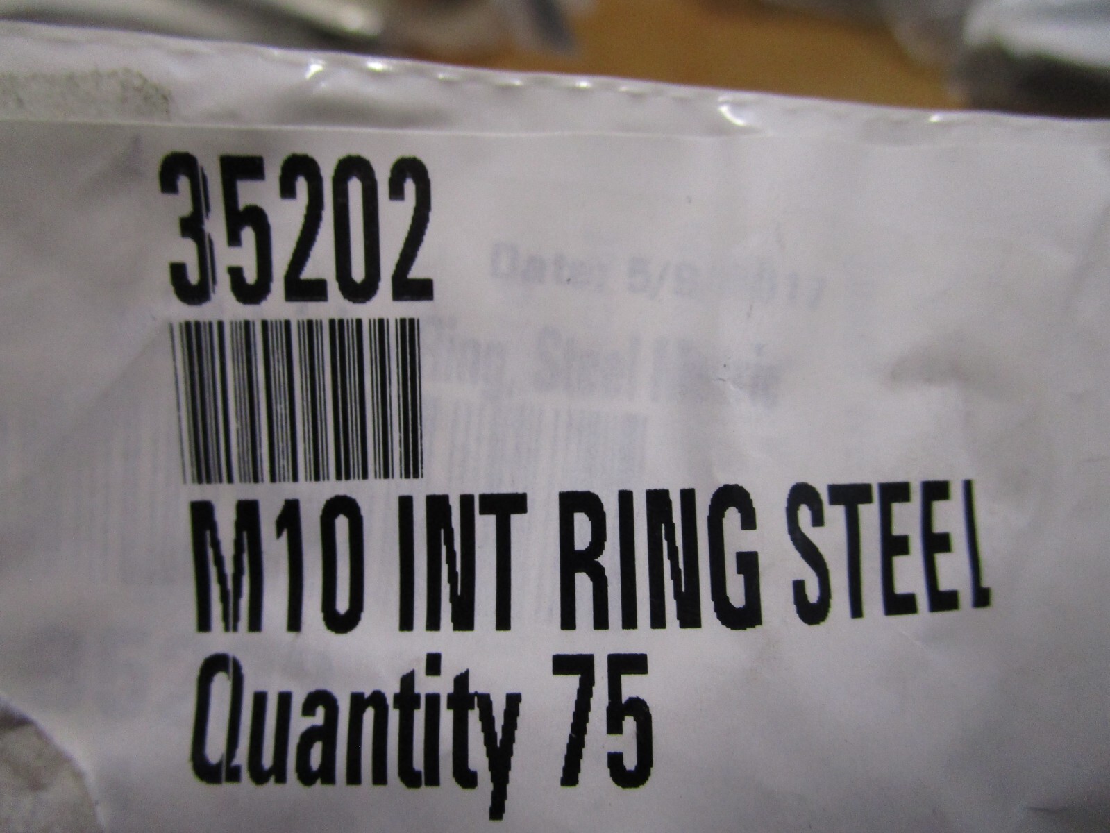 10MM DIN 472 Internal Retaining Ring, Steel Metric QTY 75