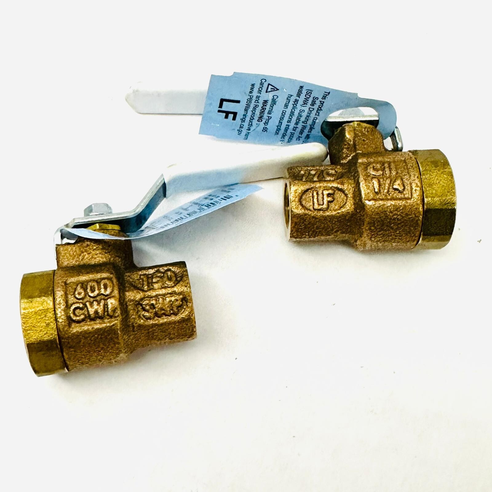 (LOT OF 2) 1/4″ APOLLO 77CLF-101-01 BALL VALVE LEAD FREE