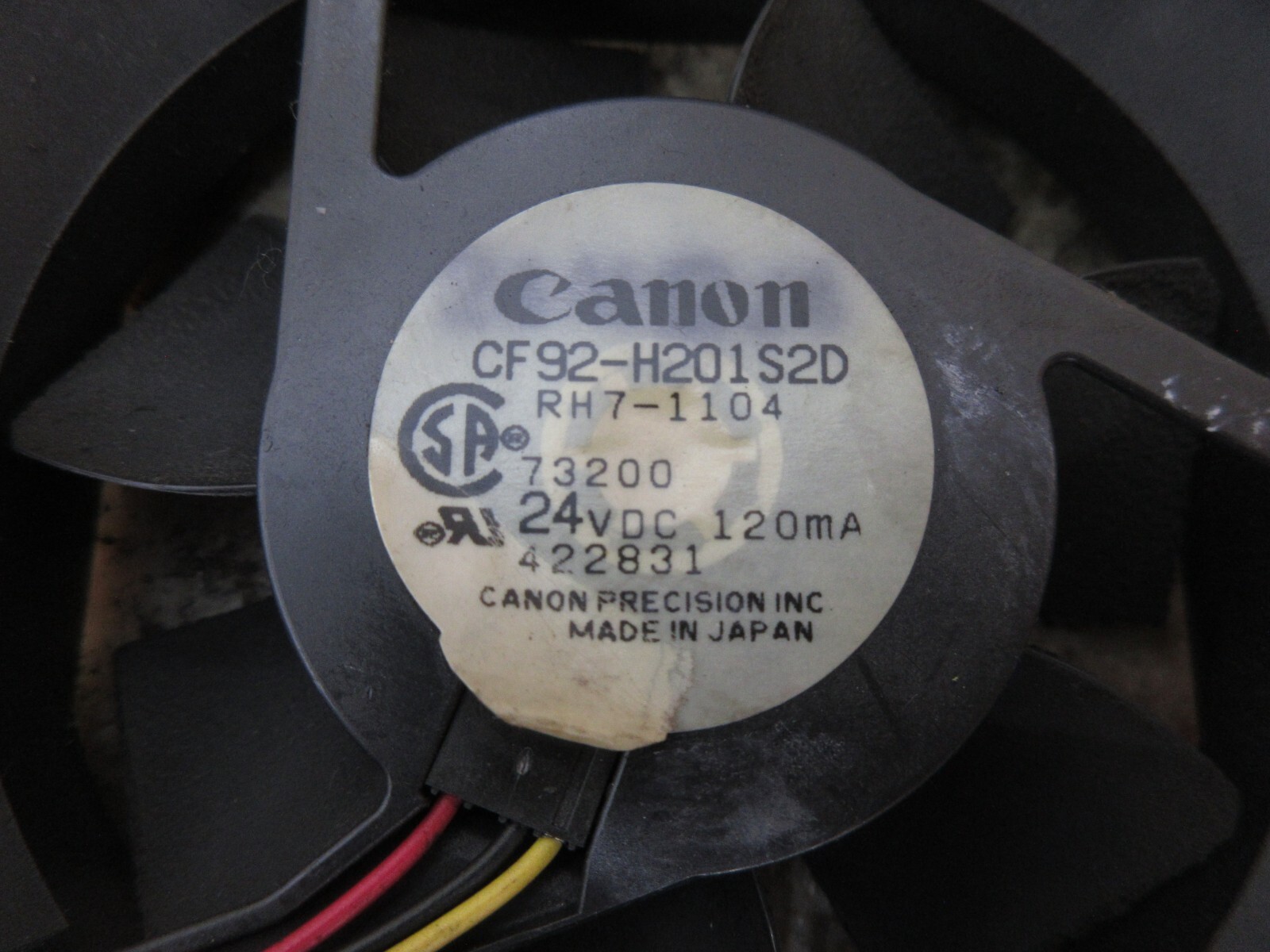 CANON CF92-H201S2D RH7-1104 FAN CINCINNATI ARROW 500 ERO CNC