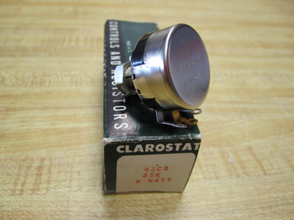 Clarostat 43C2-25K Potentiometer 2W 25K Ohms