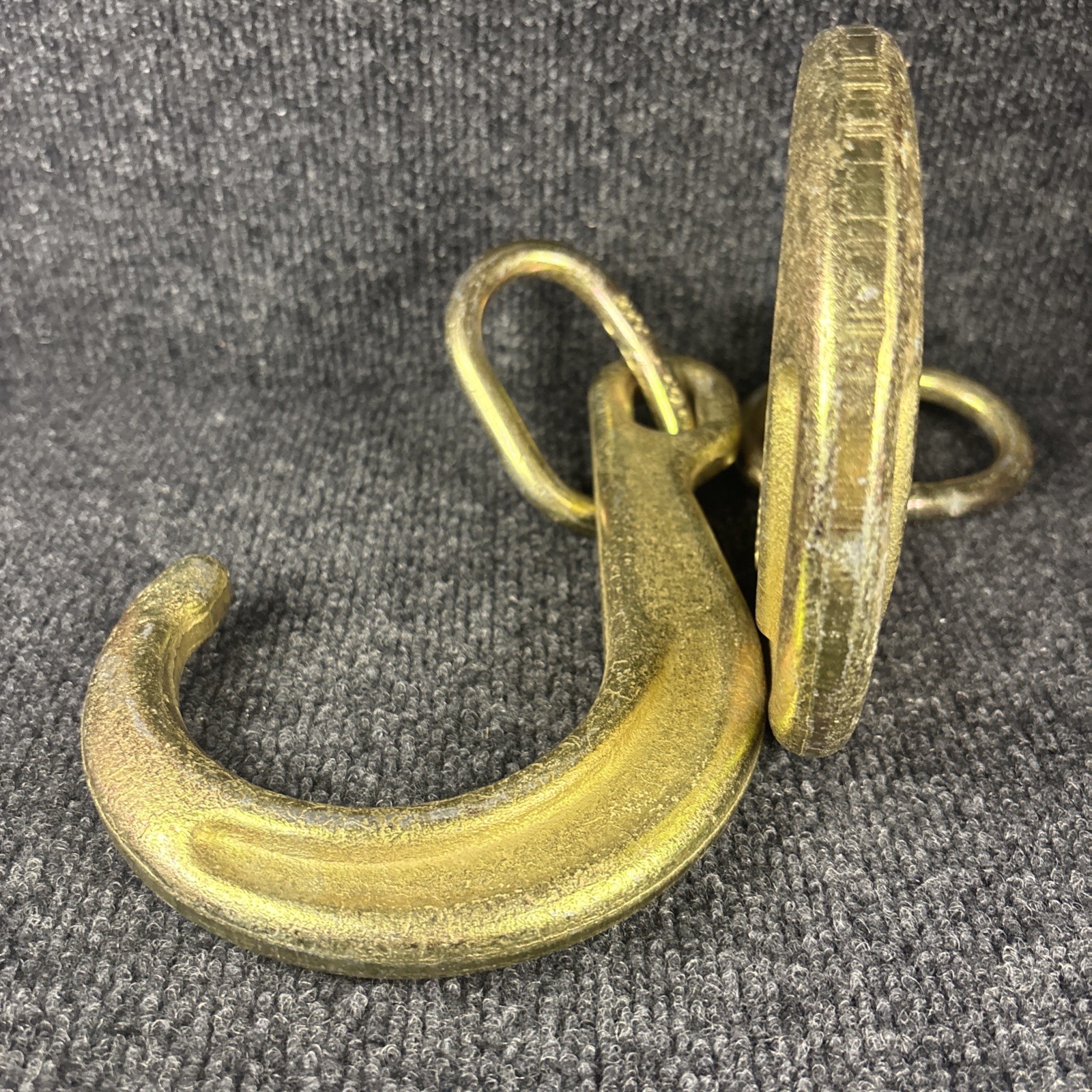 8 Inch Short “J” Tow Hook On Coupling Link 2/pcs 5400 Lbs G70 Heavy Duty