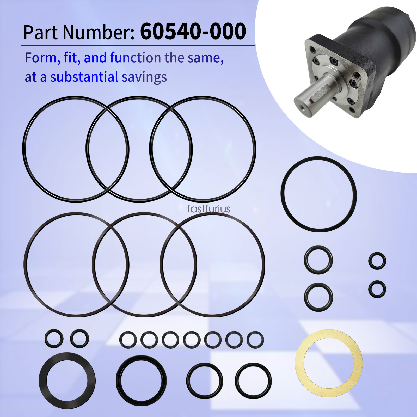 Fits Eaton Char-lynn Hydraulic Motor Buna Seal Kit 60540 H 101 Series 008 009