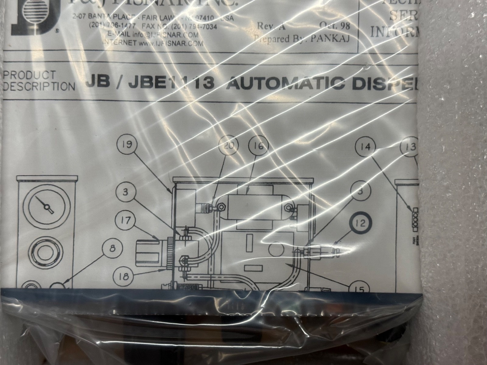 I&J Fisnar Inc JB1113-LF “RoHS” 110V Liquid Dispenser