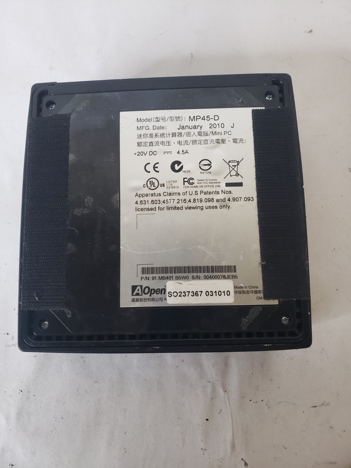 AOpen MP45-D MINI PC COMPUTER 80gb hdd