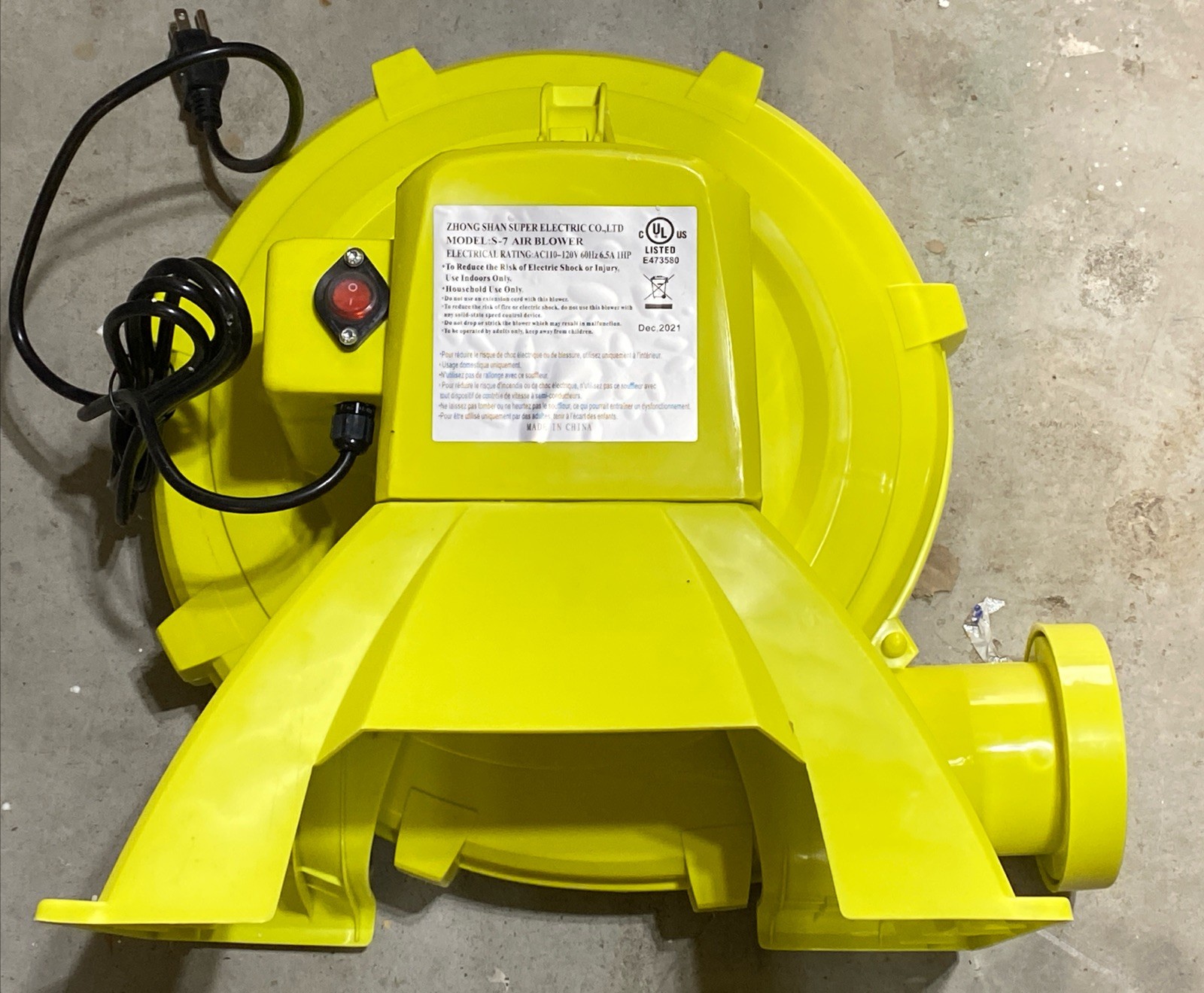 Air Blower S-7 750W Pump Fan 110V-120V for Inflatable Bounce House New