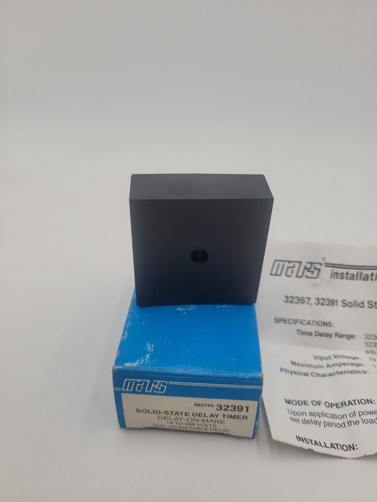 Mars 32391 Solid State Time Delays Universal Timer 6 sec to 8 min NOS