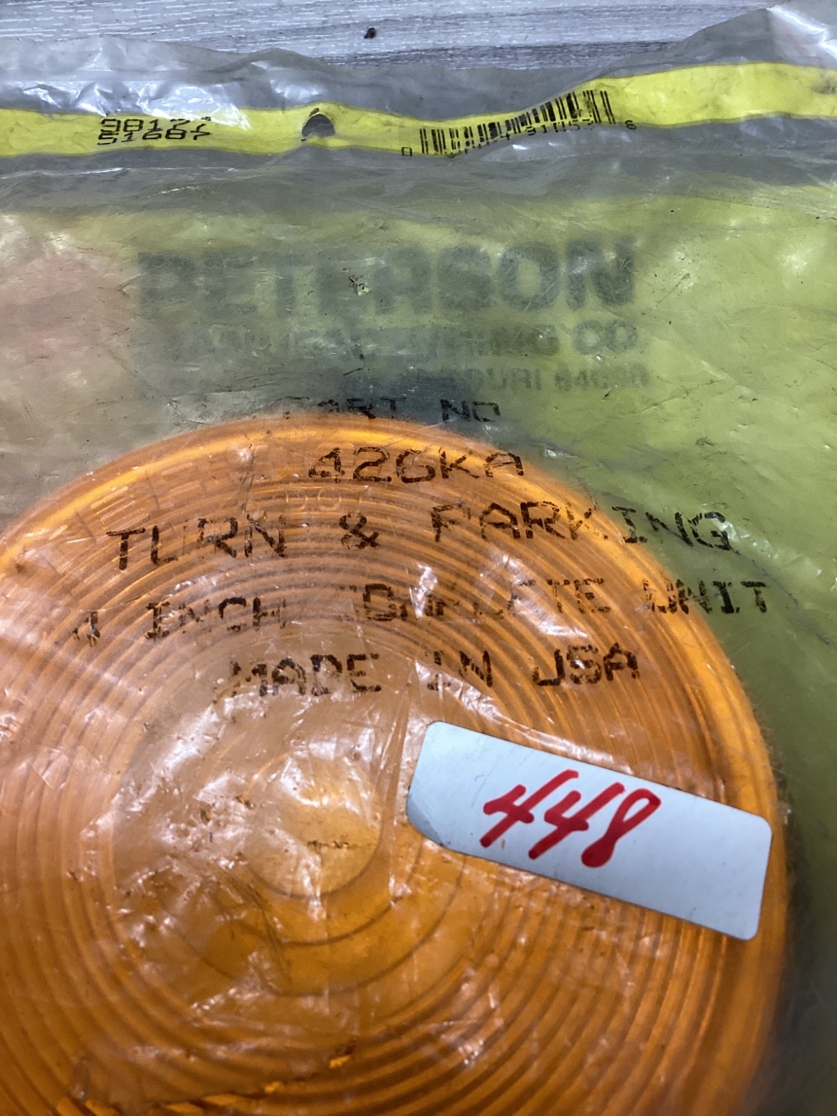 Peterson Manufacturing 426KA Round Sealed Turn Signal Light NEW ORANGE #105N62