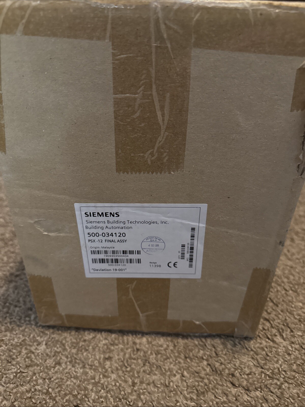 Siemens PSX-12M Aux Power Supply (S54430-C27-A1)