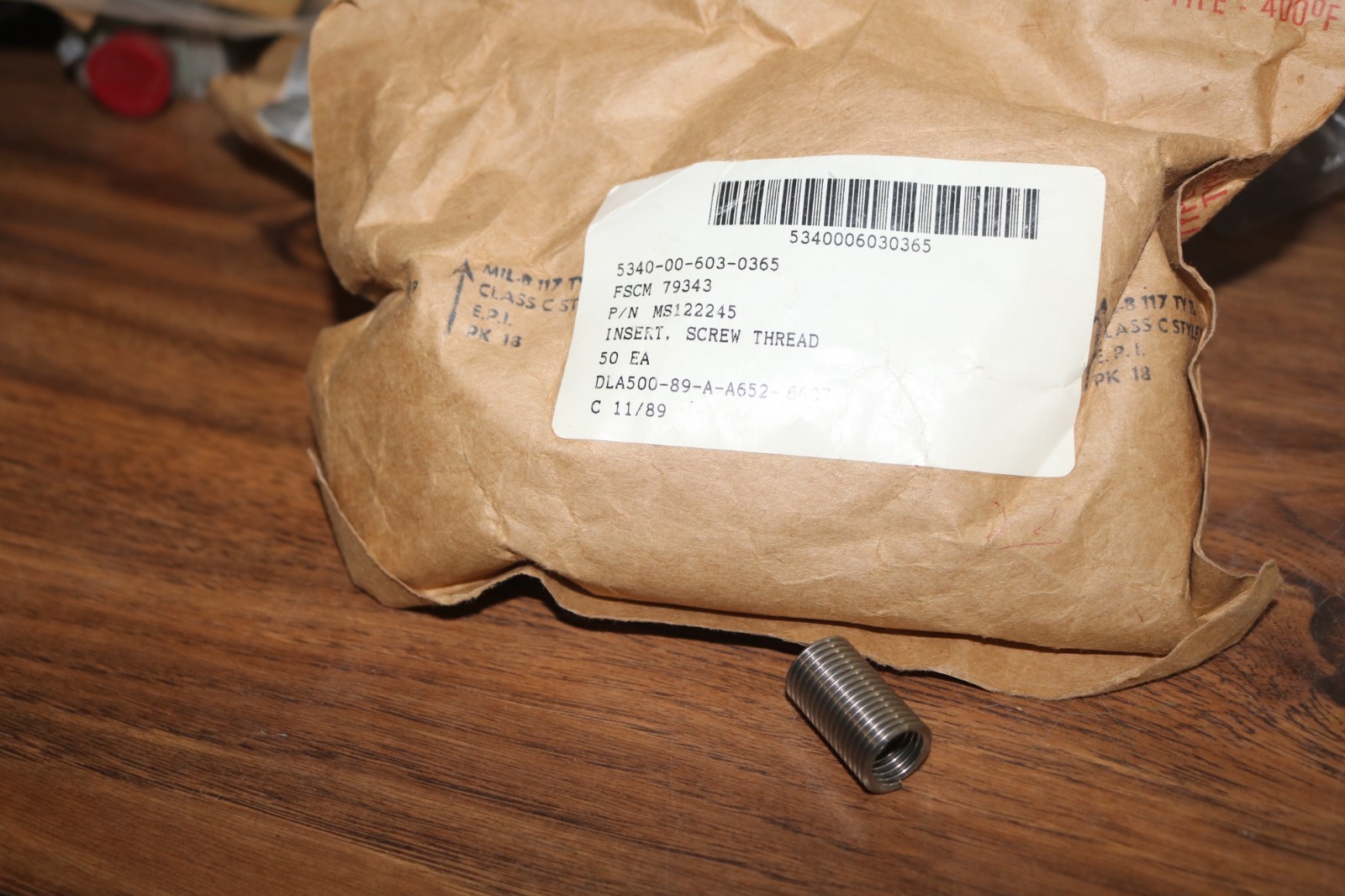 lot of (50) USGI helicoil insert PN MS122245 5340-00-603-0365