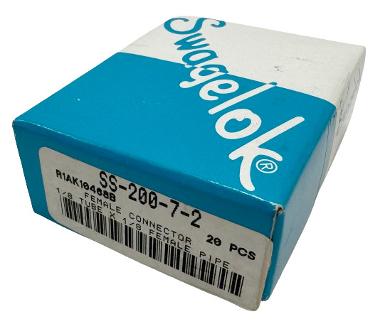 (20) Genuine Swagelok SS-200-7-2 Stainless Steel Tube Fitting 1/8 OD x 1/8″