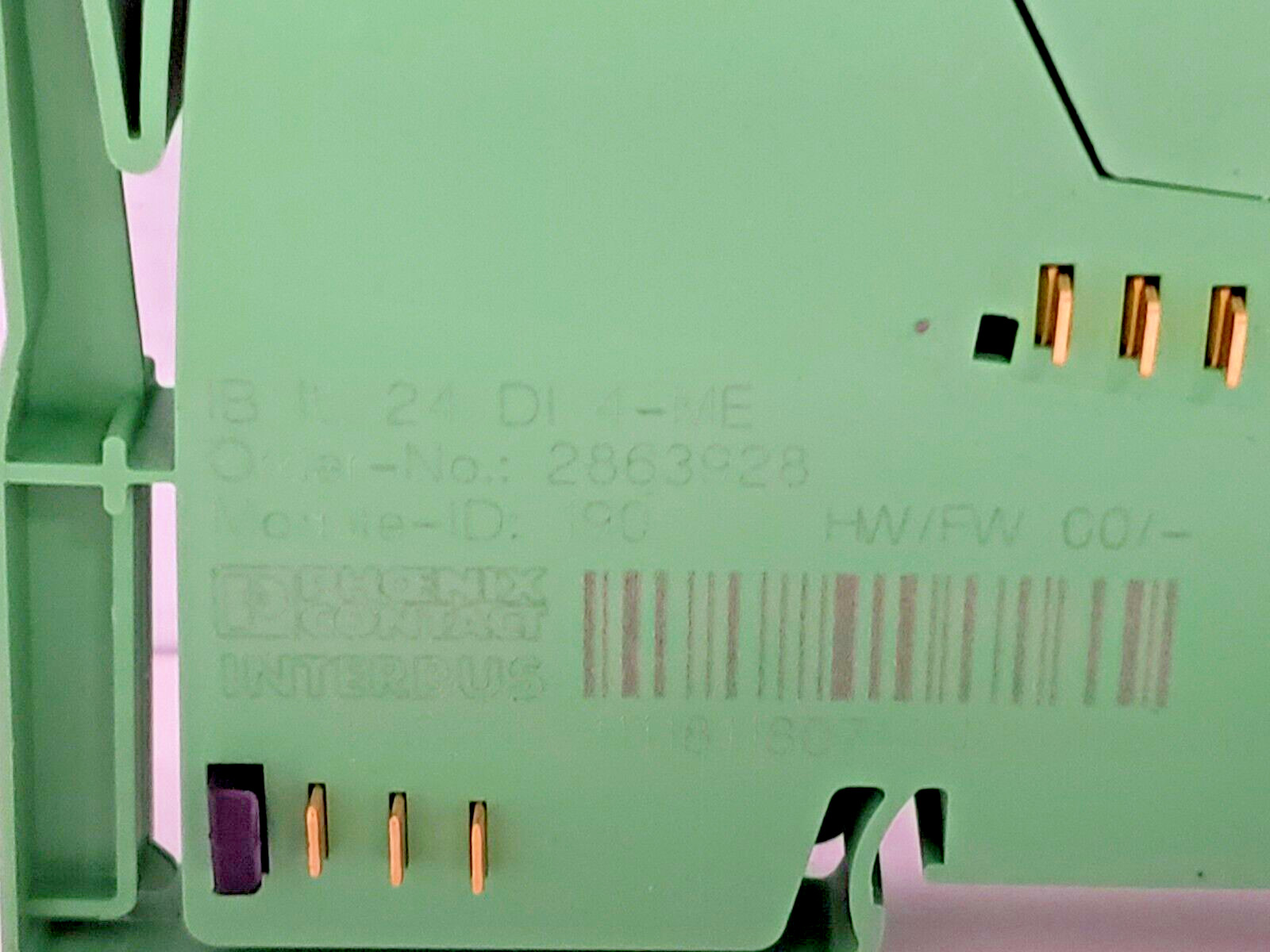 PHOENIX CONTACT IB IL 24 DO 4-ME TERMINAL BLOCK INLINE DIGITAL MODULE 2A 5V NNB