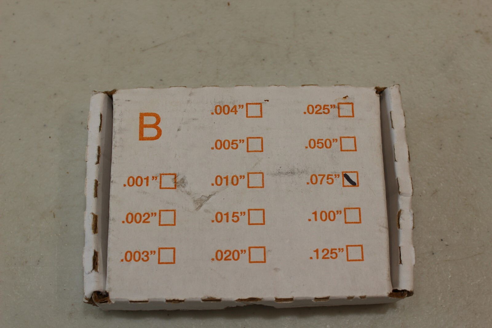 Accushim Size B .075 slotted shims pack of 10