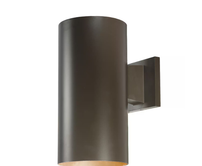 Volume Medium 1-Light Antique Bronze Aluminum Integrated LED In/Outdoor Sconce