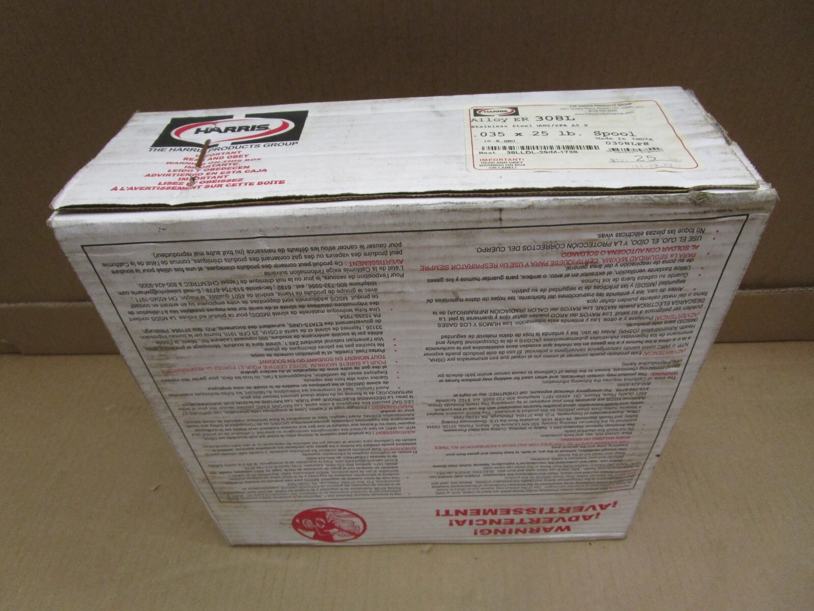 New Harris Alloy ER 308L Stainless Steel Welding Wire 1AWS/SFA A5.9 51807HM