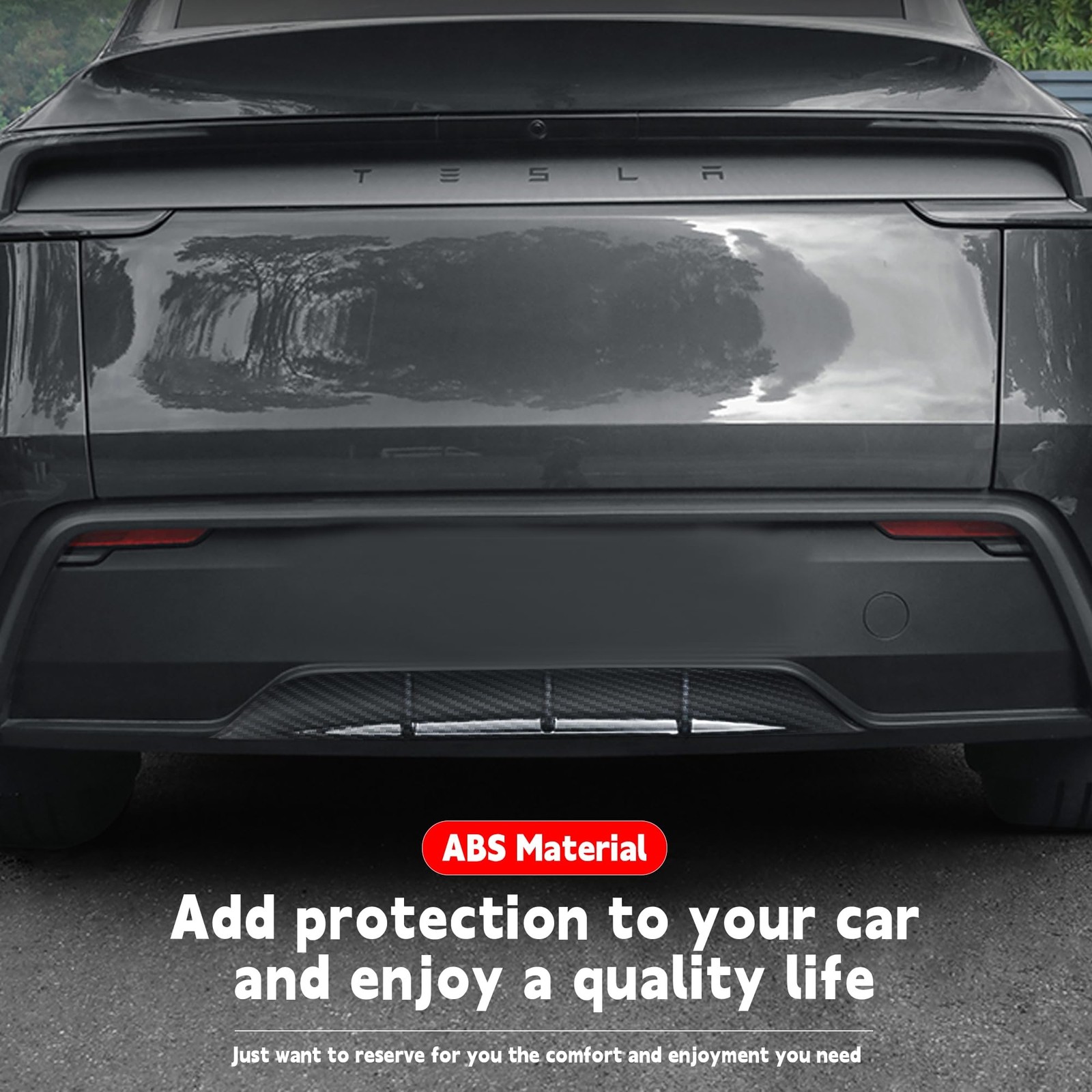 Rear Diffuser for Telsa Model Y Juniper 2025-2026 Without Drilling，Trunk