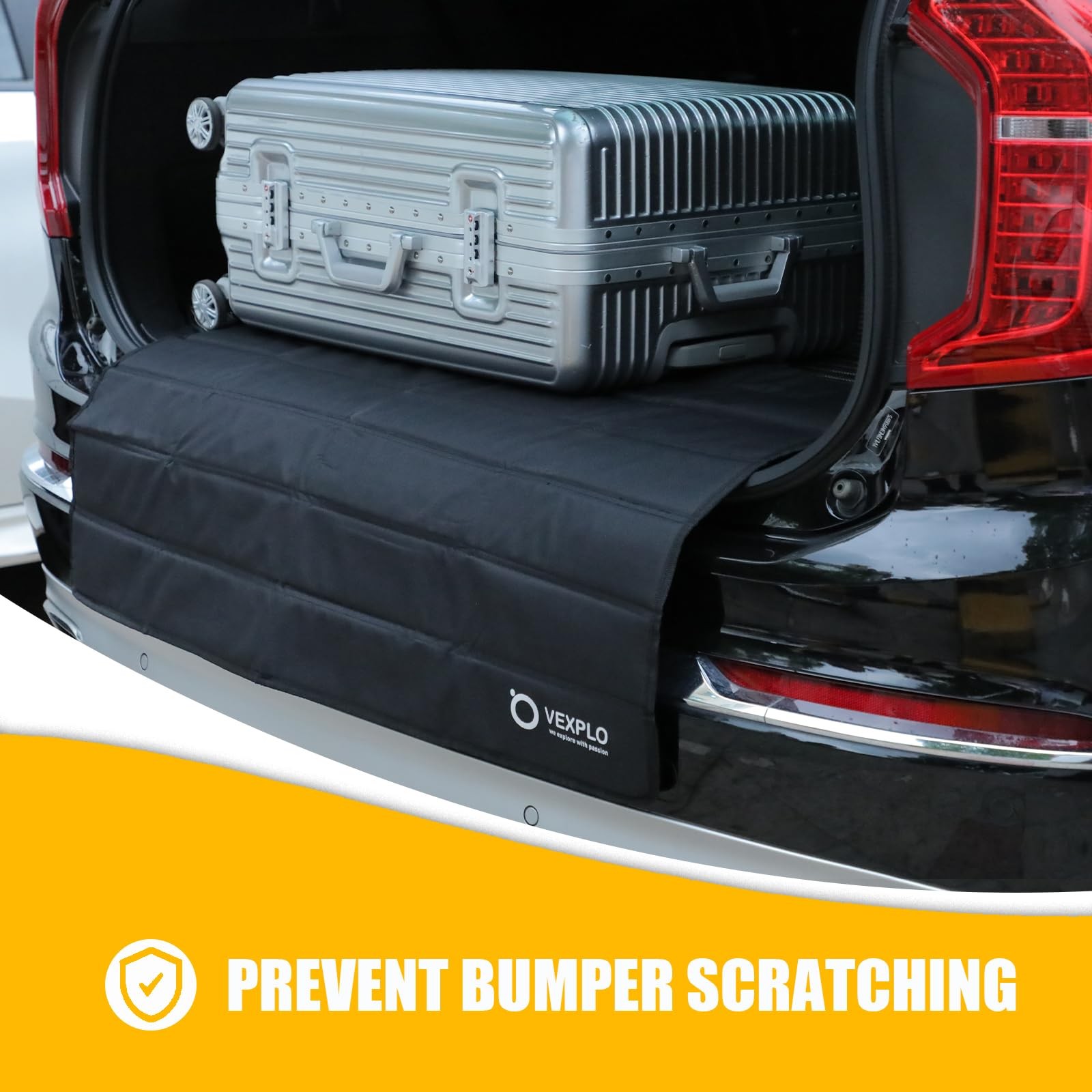 Large Rear Bumper Guard for Cars, 38 x25 inches Foldable Car Rear Bumper Prot…