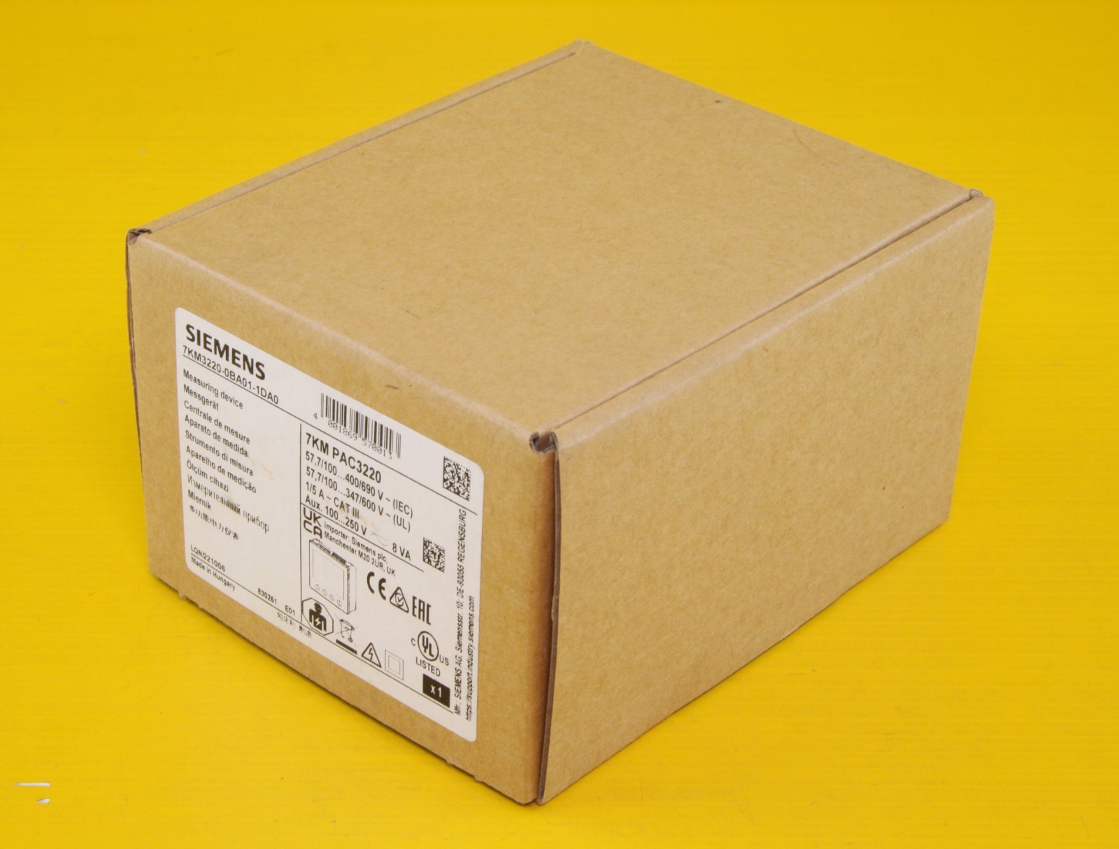 Siemens 7KM3220-0BA01-1DA0 Energy Meter Measuring Device , SENTRON PAC3220