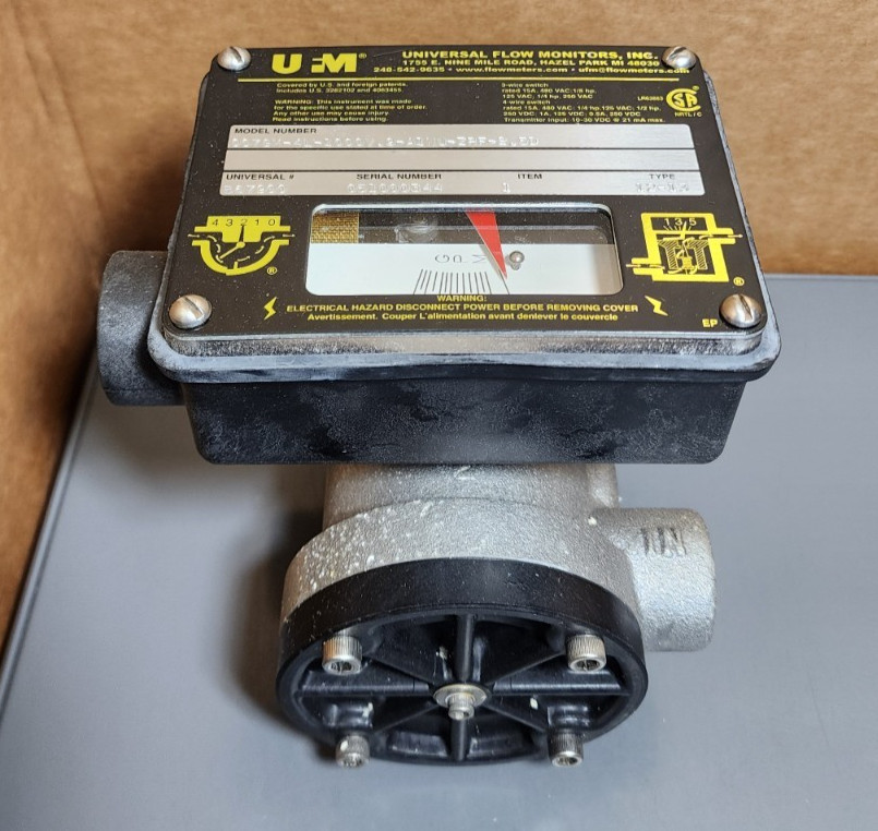 UNIVERSAL FLOW MONITORS 0076M-4L-1000V.9-A1NU-ZRF-2.5D NOS