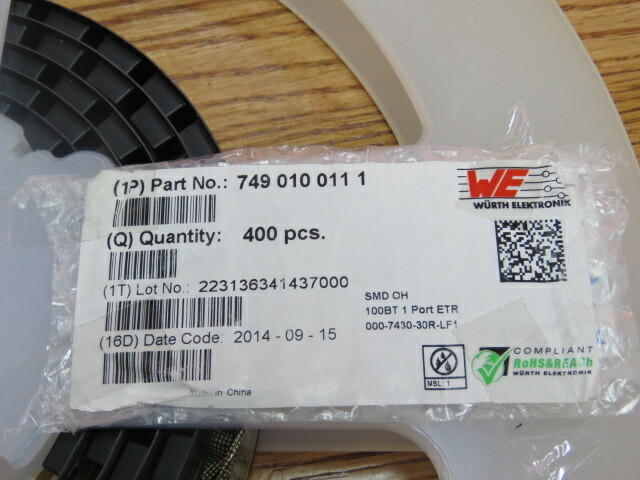 WÜRTH 749 010 0111 Qty of 10 per Lot 350µH LAN 10/100 Base-T Pulse Transformer