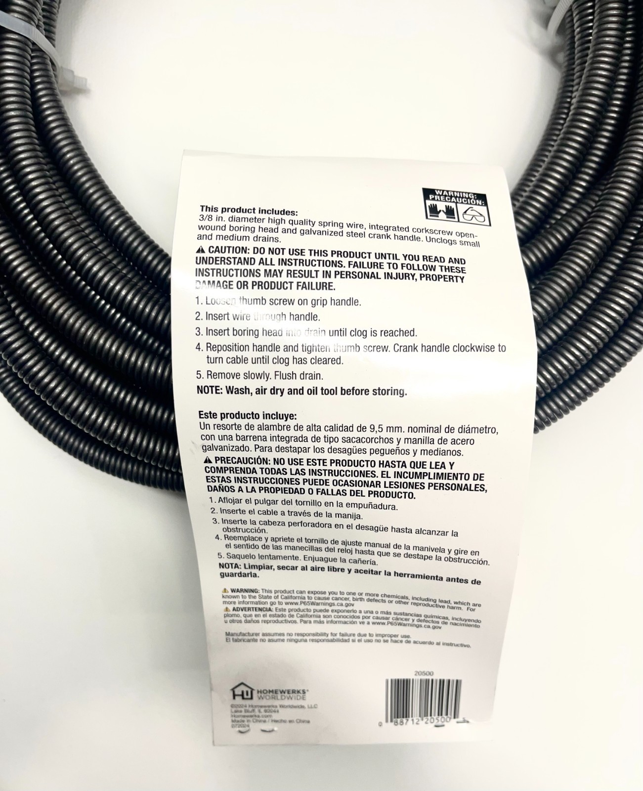 NEW – Cobra Tools 3/8″ x 50′ Drain Sewer Pipe Auger, 20500