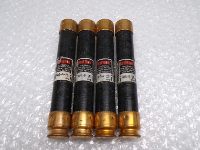 FUSETRON FRS-R-25 FUSE BLACK LOT OF 4 NSNP