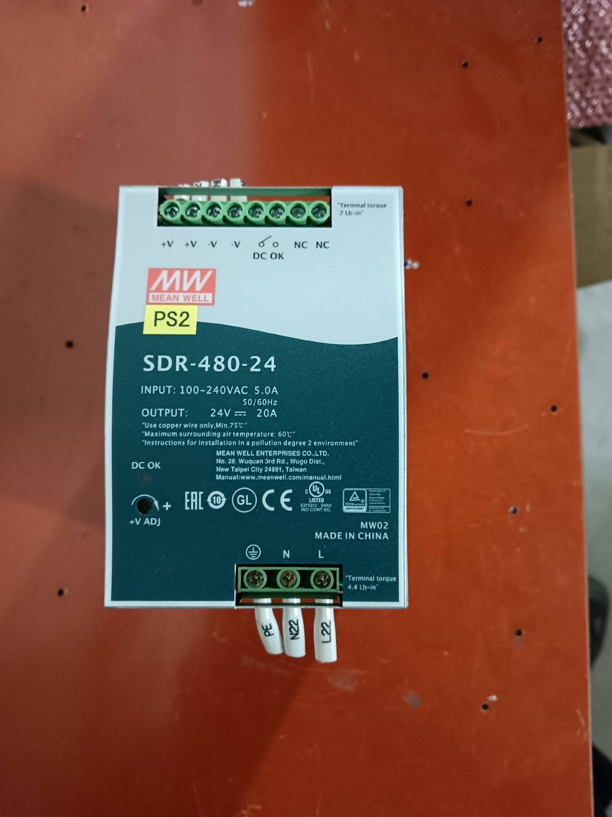 1P MW SDR-48-24。24Ⅴ20A Accept counteroffer