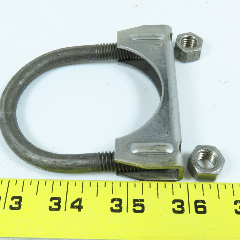 08065 2″ Heavy Duty Exhaust Clamp Flat Back Style W/ 3/8″ U-Bolt Lot of 4