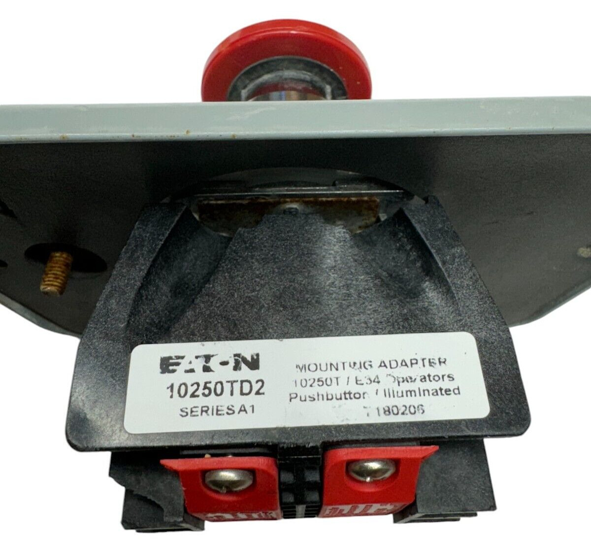 Eaton 10250TD2 Red Emergency Stop Push Button w/Hoffman ED1PB1 Enclosure Box