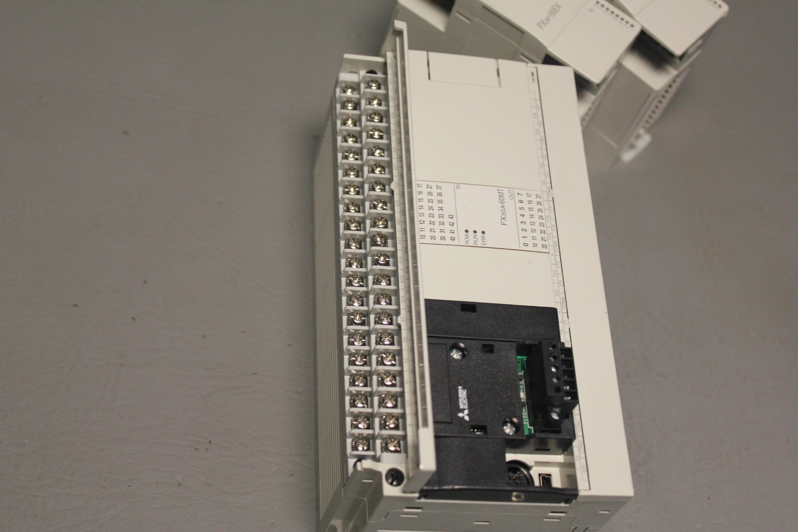 MITSUBISHI PLC SYSTEM WITH 3 MODULES FX3GA-60MT-CM & FX2N-16EX & FX2N-16EYT