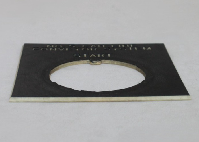 Square “No 5 Can Line Conveyor System – Start” Legend Plate