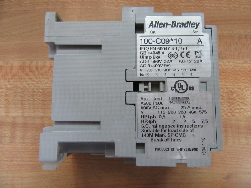 Allen Bradley 100-C09* 3P AC Contactor 100-C09*-10