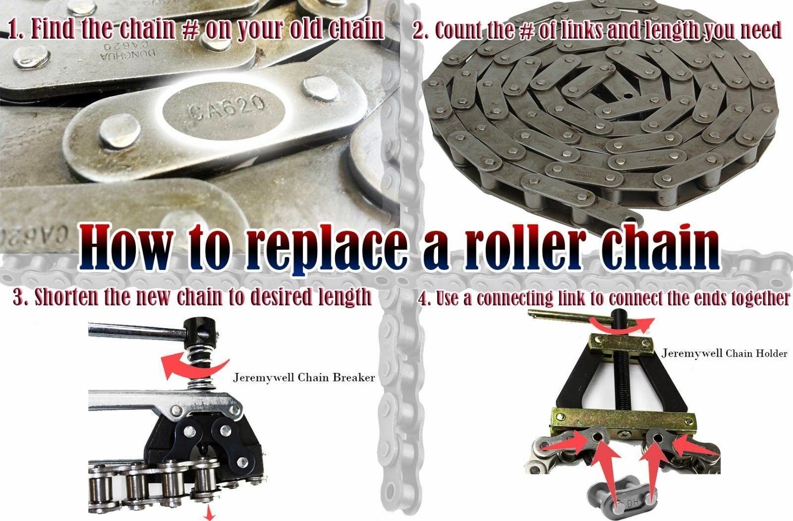 120 Standard Roller Chain Connecting Link (2PCS)