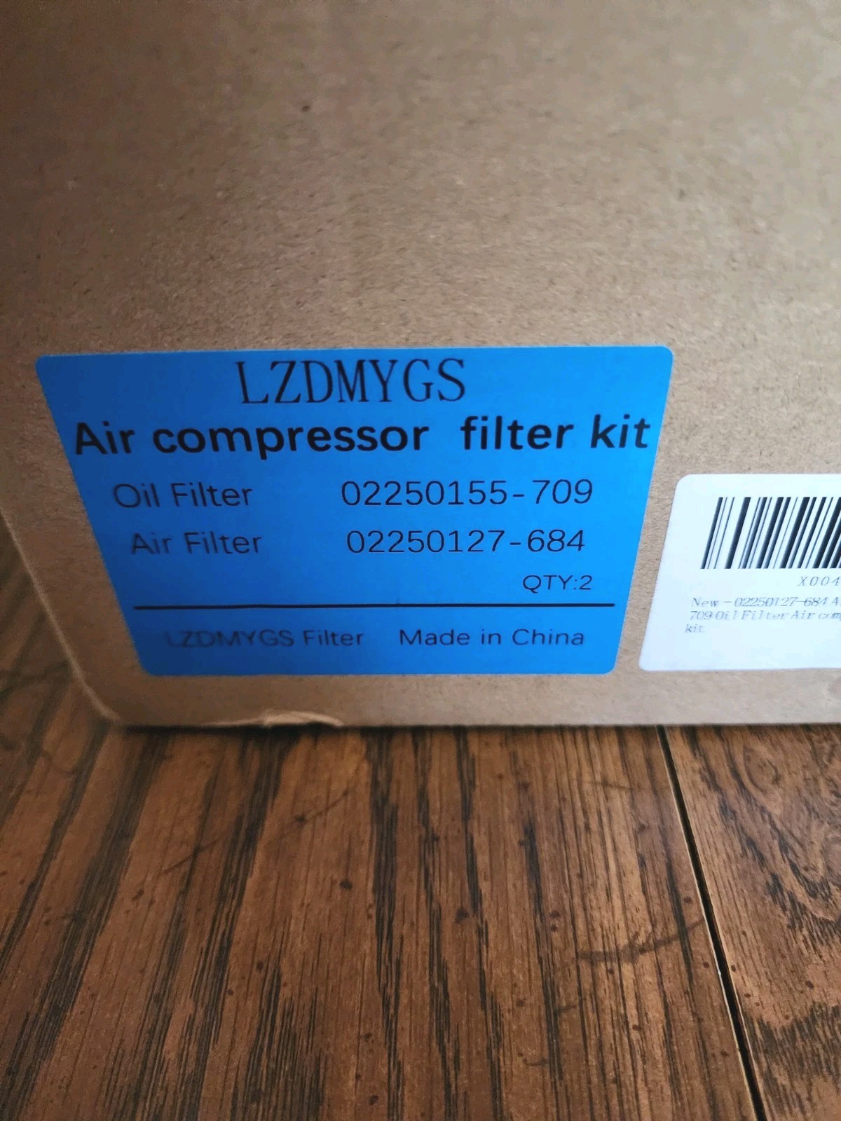 02250127-684 Air Filter 02250155-709 Oil Filter Air Compressor Maintenance Kit