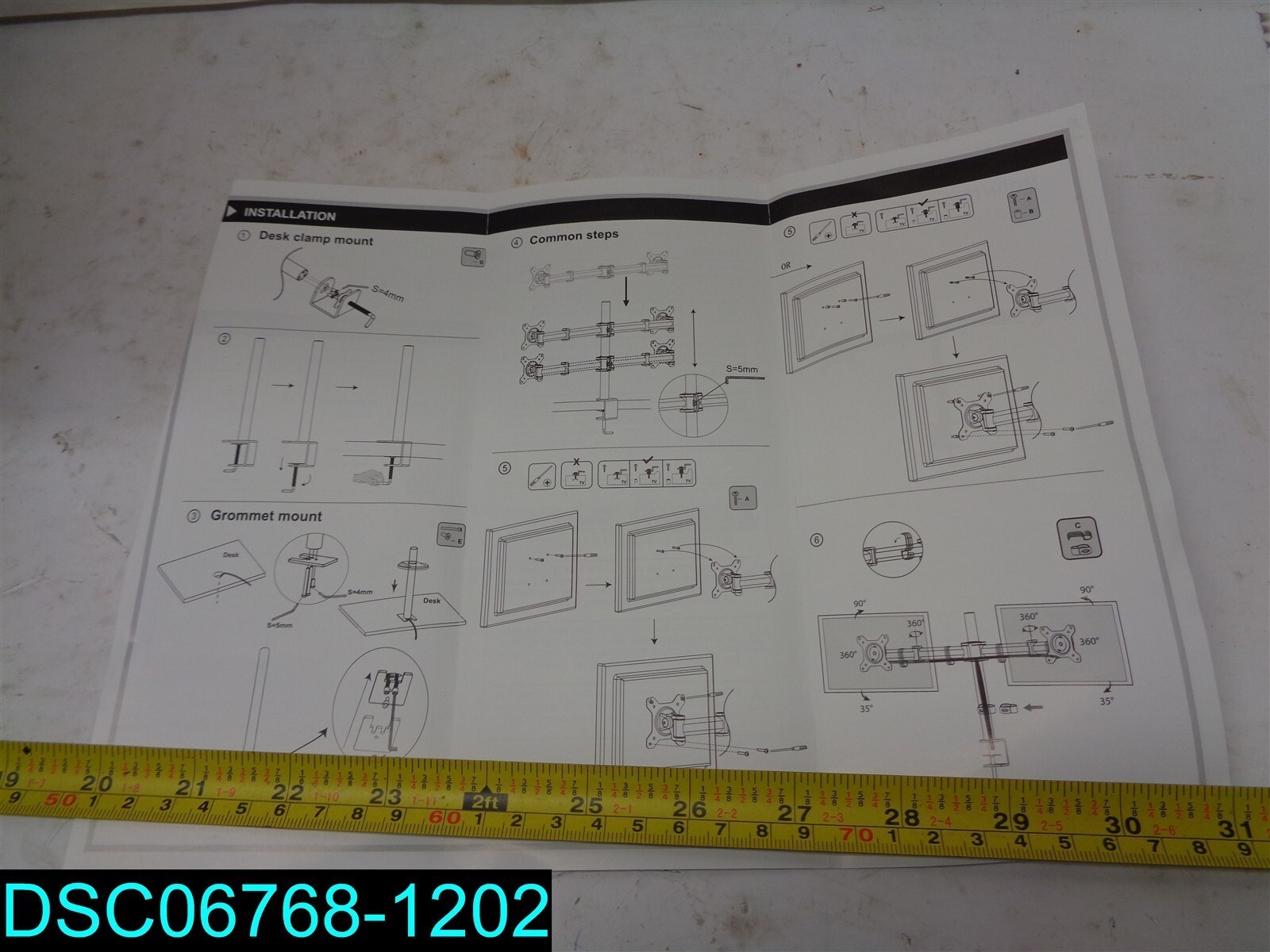 360 Double TV Mount VESA75/100