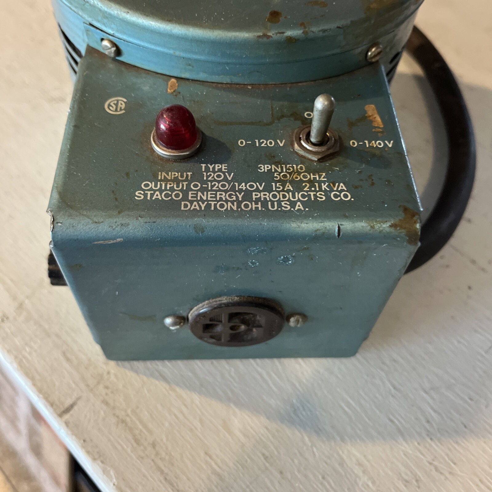 Vintage Staco Energy 3PN1510 Variable Autotransformer 120 Volt Working