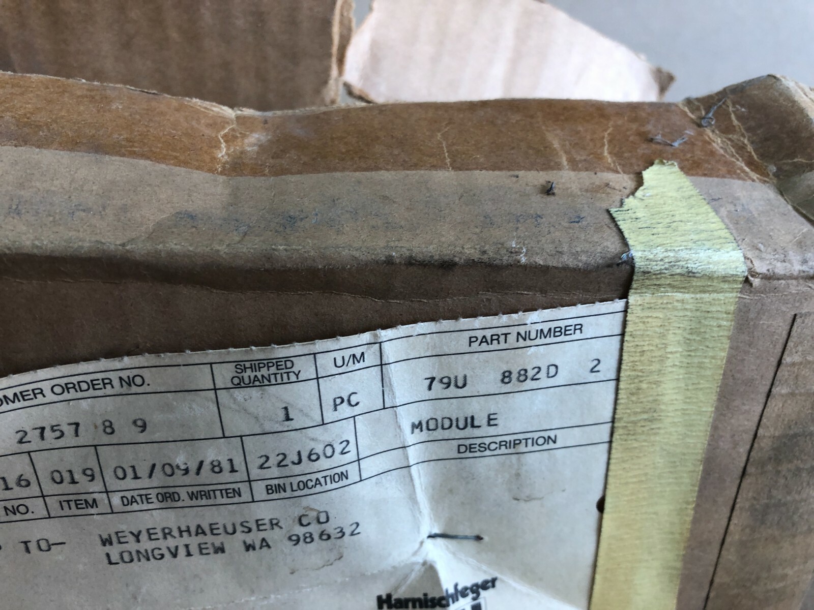 P&H Control, Meter Module, 78U882D2