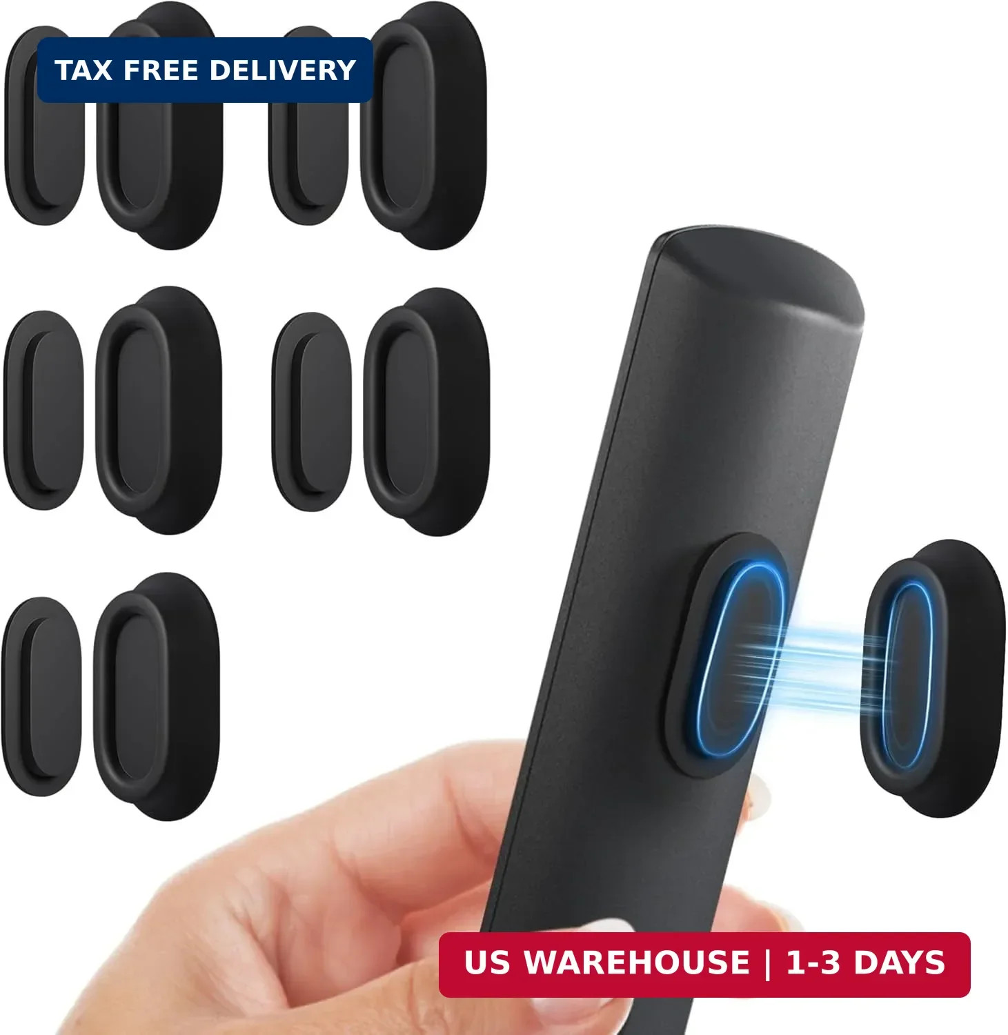 5 Pack Magnetic Remote Control Holder Wall Mount, Upgraded No Drill Self-Adhesiv