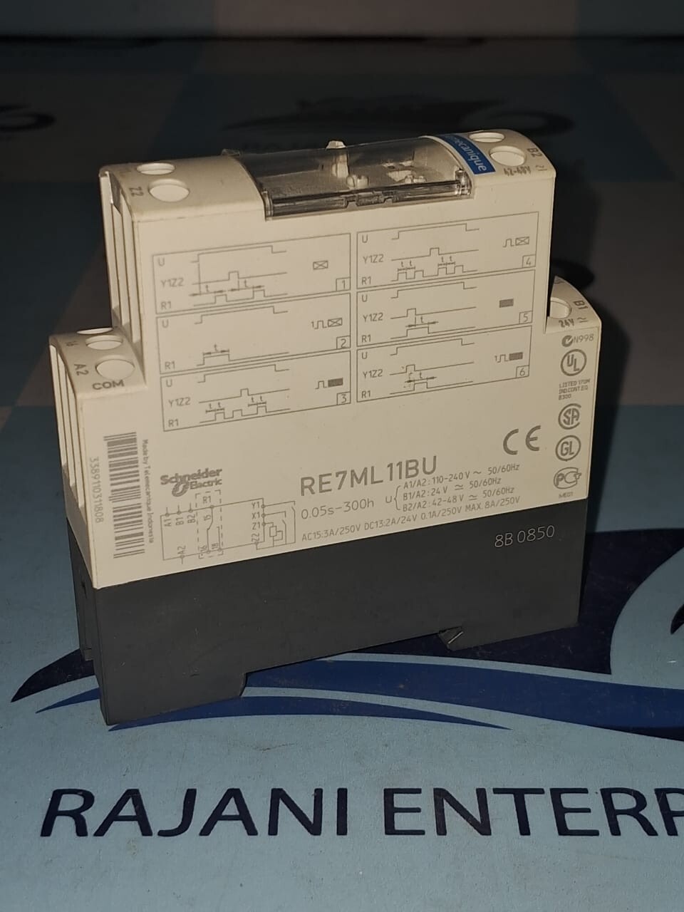 Telemecanique RE7 ML11BU Multi Function Timer Relay 0.05s-300h Voltage 24/240V