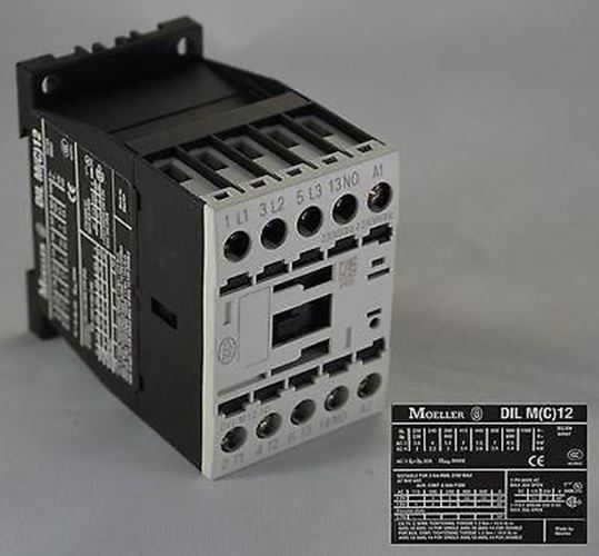 DILM12-10 (230V50HZ,240V60HZ) KLOCKNER MOELLER CONTACTOR 3POLES COIL 230V/240V