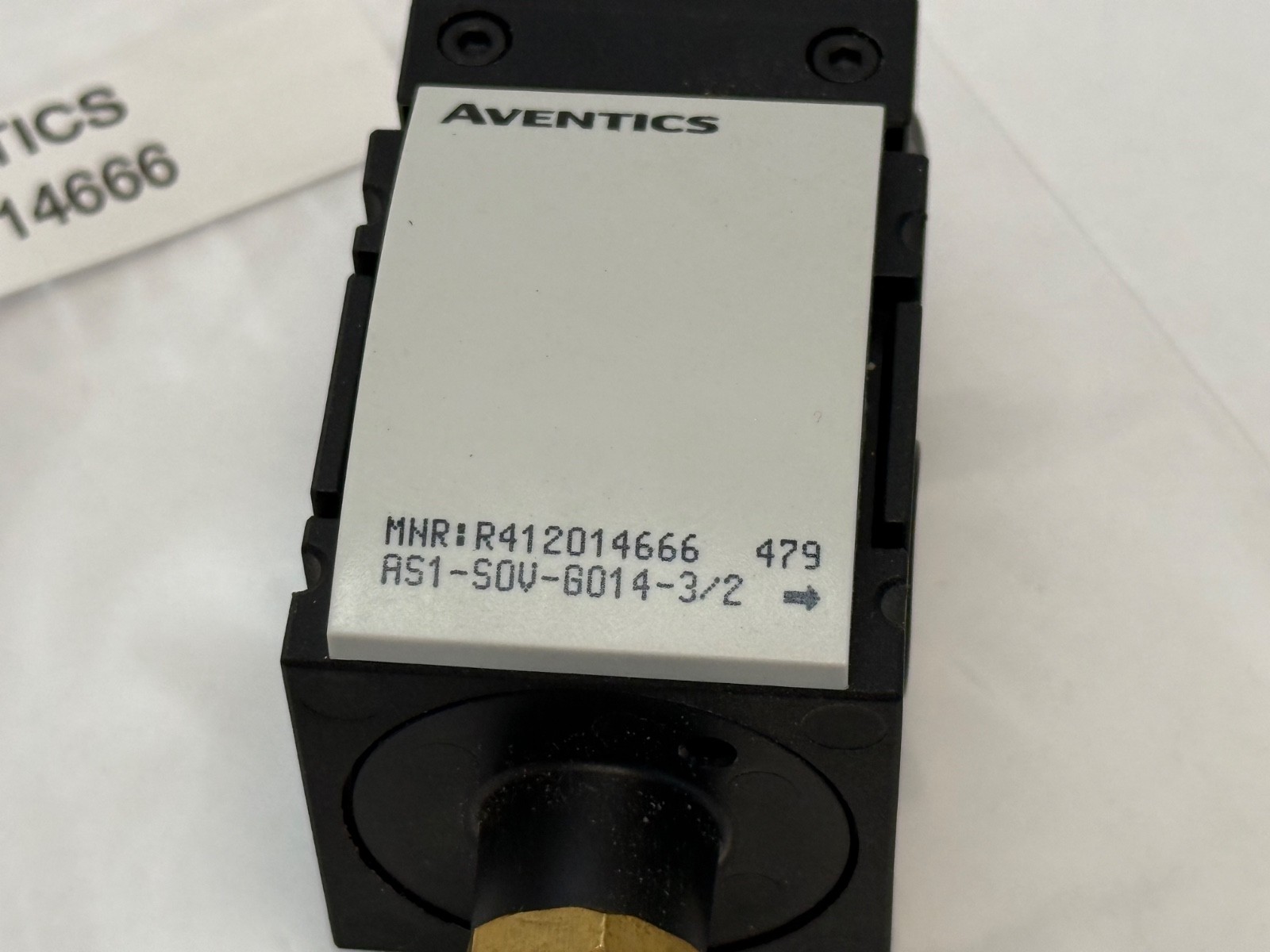Aventics R412014666 Flow Control Valve AS1-SOV-G014-3/2
